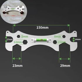 Special Wrench Tools with Level Shower Faucet Installation Bathroom Multifunctional Level Wrench Ruler Distance Measuring Tool