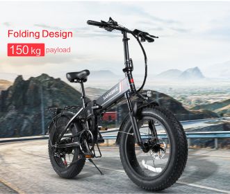 20 inch folding fat tires 500w motor suspension fork high speed dual-purpose mountain city land electric bike