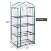 Outdoor Portable Mini 4 Shelves Greenhouse