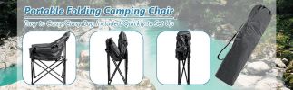 Folding Camping Moon Padded Chair with Carry Bag