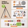 Camping Set for Kids, 45 Pcs Indoor and Outdoor Camping Tools Pretend Play Set for Toddler Boys & Girls