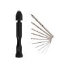 Black Hand Twist Drill 0.3-3.4mm Vajra Bodhi Woodworking Drilling Manual Punching Tool Twist Drill Set