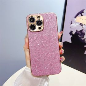 Electroplated Star Diamond Phone Case All-inclusive (Option: Glitter Star Diamond Pink-IPhone14promax)