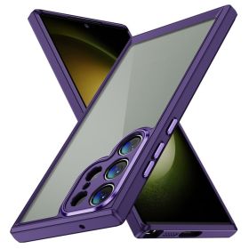 TPU Acrylic Drop-resistant Phone Case (Option: Dark Purple-Samsung S23plus)