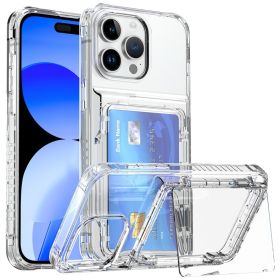 Transparent Phone Case Flip Card Holder (Option: Transparent-IPhone15Promax)