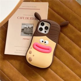 Cartoon Sausage Mouth Girl Phone Case Drop-resistant Protective Case (Option: Sausage Mouth Girls Can Pop Up-IPhone15)