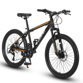 S26102 26 Inch Mountain Bike, Shimano 21 Speeds with Mechanical Disc Brakes, High-Carbon Steel Frame (Color: as Pic)