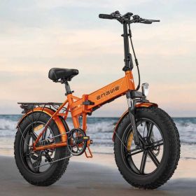 ENGWE EP-2PRO 48V13Ah 45km/h 20 Inch Fat Tire 750W Mountain Electric Bicycle (Color: dark orange, motor: 750w)